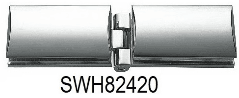 Glass to Glass hinge, suitable for 8-10mm toughened glass: Polished chrome