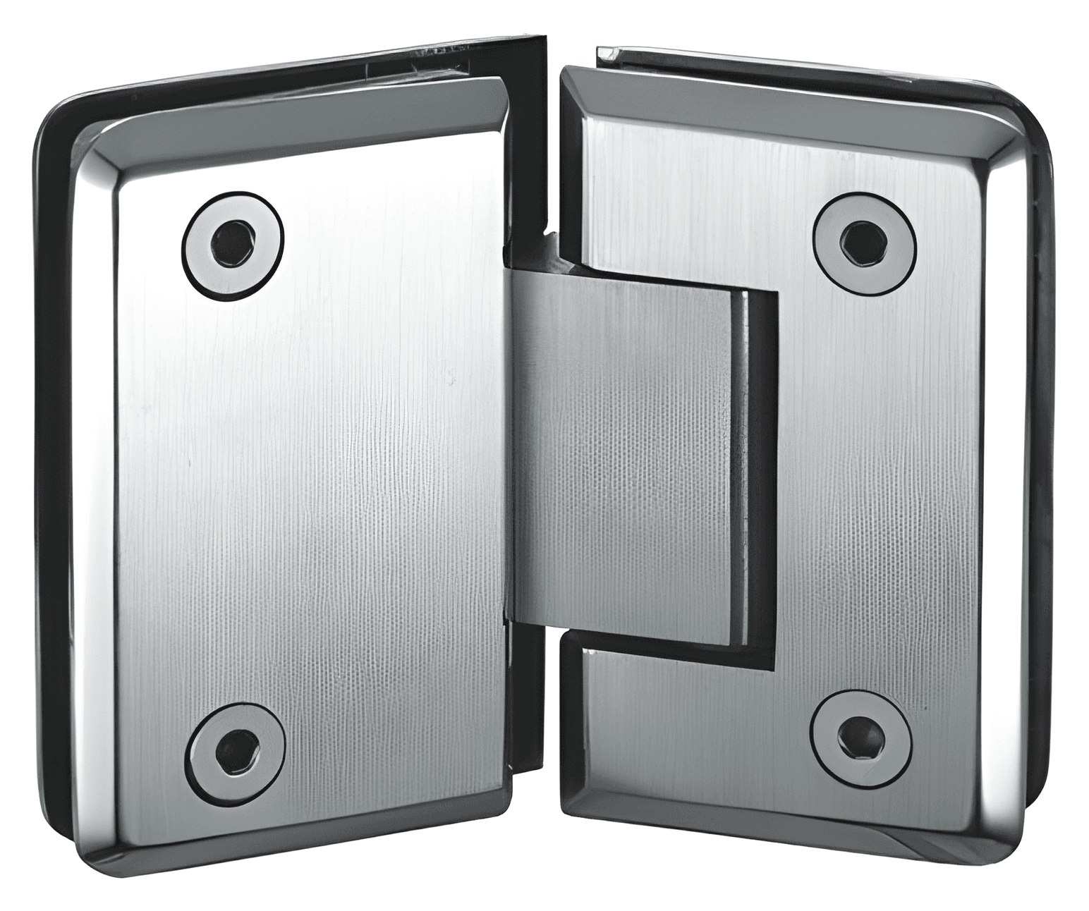 Glass to Glass Shower Hinge, 135 Degree with Bevel Edge - SWH8500H-3: Polished chrome