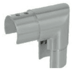 90 degree vertical corner slotted tube connector: satin brushed finish preview
