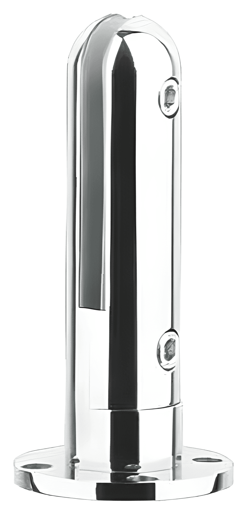 Mini Post, Round Base Plate Spigot - SWMP004: Polished chrome