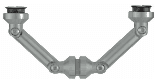 T Glass to Glass Adjustable Connector - SWGC800A-4: satin brushed finish preview