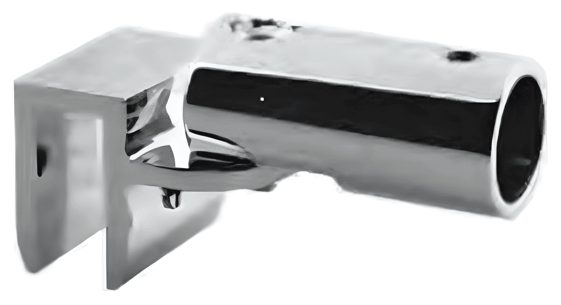 Adjustable End Bracket, 19 mm Glass Shower Support Bar - SWSB-1C19: polished chrome finish preview