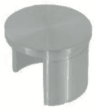 Slotted end cap: satin brushed finish preview