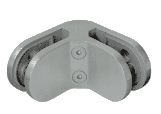 90 Degree Glass - Glass Clamps Stiffener: satin brushed finish preview