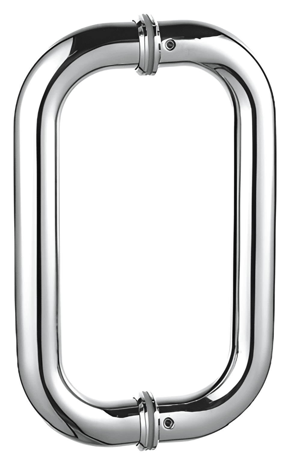 D Shape Rounded Glass Door Pull Handle, 8 inch - SWDH83310 8''(C-C=205): polished chrome finish preview