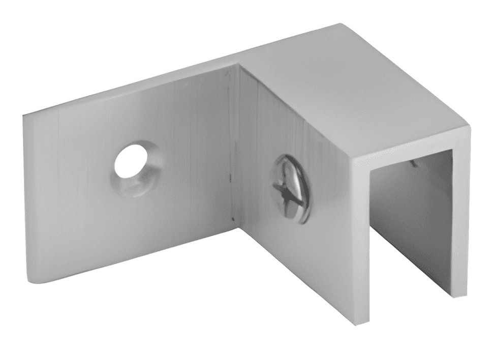 Glass to Wall Stiffener, 90 Degree - SWSB-M005R, polished chrome not pictured