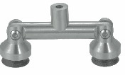 180 Degree Fixed Point Double Connector - SWGC800A-6: satin brushed finish preview