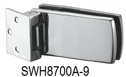 Glass to wall hinge, swings 180 degree, can be used for 8,10&12mm toughened glass.: polished chrome finish preview