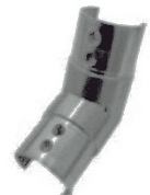 25-55 Degree Slotted Elbow (Upwards): satin brushed finish preview
