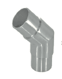 Straight 180 degree 42.4 Tube connector: satin brushed finish preview