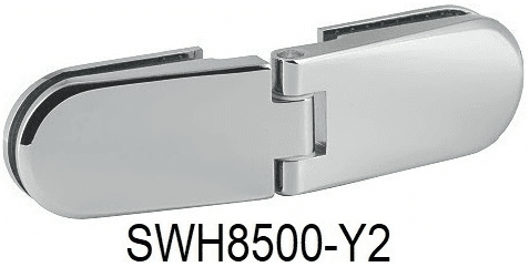 Glass to Glass hinge, suitable for 8-10mm toughened glass: Polished chrome