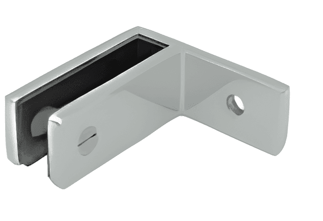 Glass to Wall Stiffener, 90 Degree - SWSTIFG-W: satin brushed finish preview