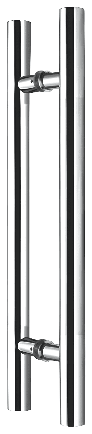 Glass Door Pull Handle, 400 mm Centre to Centre - SWDH801600(C-C=400): polished chrome finish preview