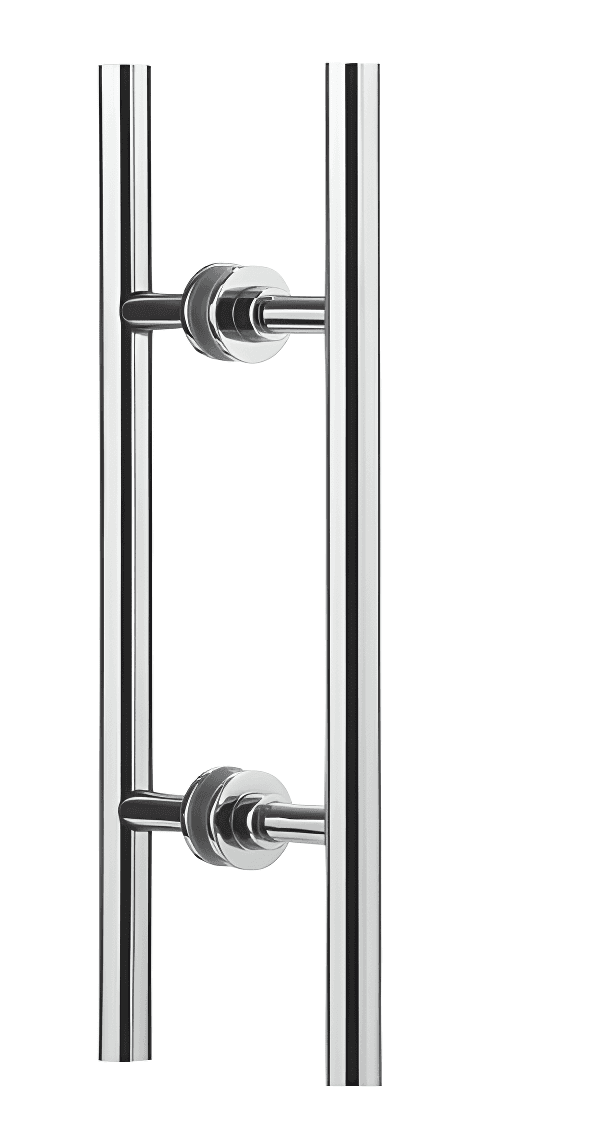 Round Back to Back Handle, Solid Brass - SWDH801SR: Polished chrome