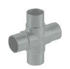 Cross Connector 42.4 Tube: satin brushed finish preview