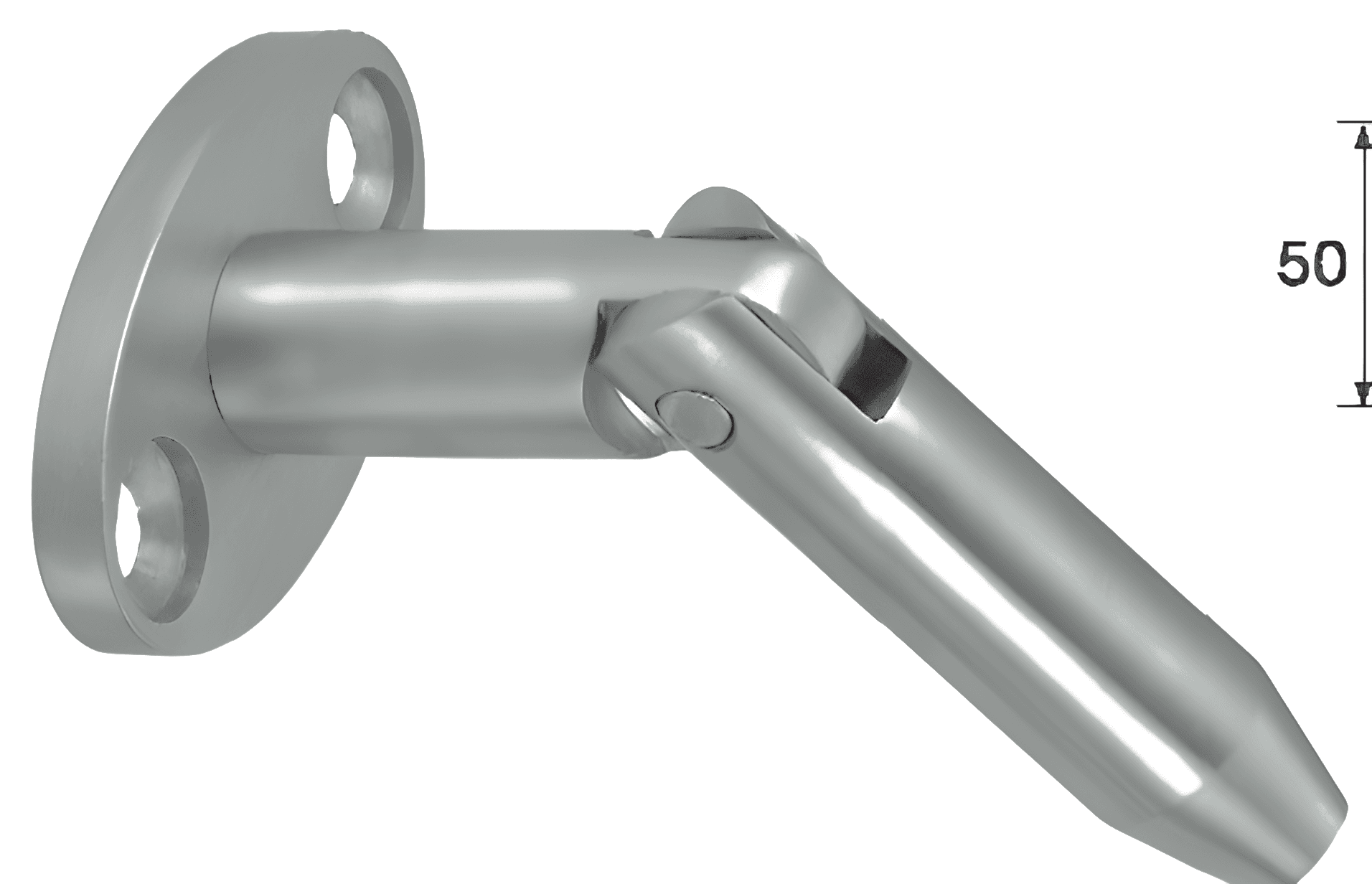 Rear Cantilever Wall Bracket, Cable Connection - SWCN8300E-3: satin brushed finish preview