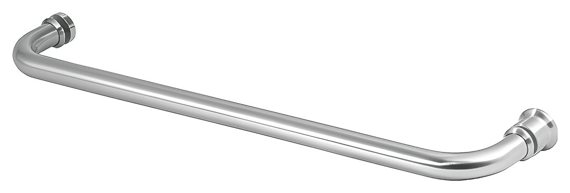 Single Sided Handle with Towel Rail, Solid Brass - SWDH800E: Polished chrome