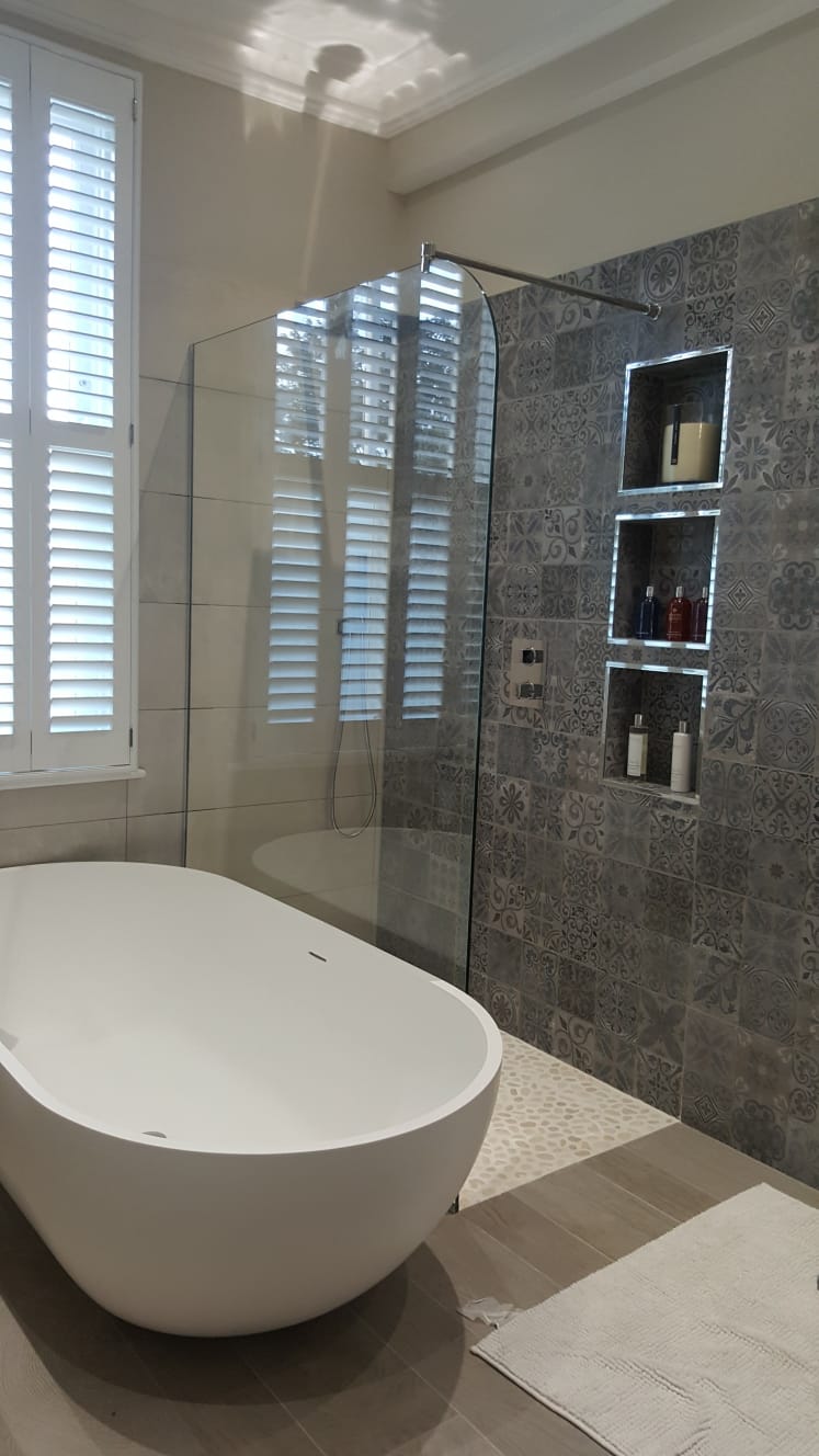 Example image: hinged shower door